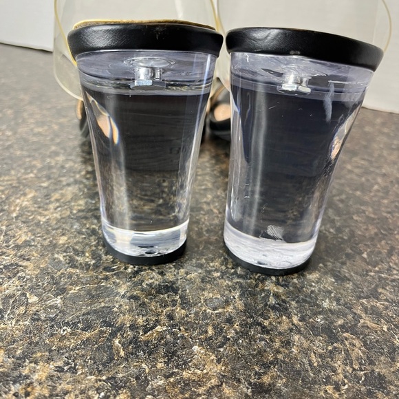 NEW BP Naomi Women's Size 10 Slide Sandals Clear Thick Heels 4" Block Heels - Picture 9 of 9